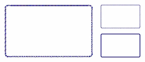 Quadro retângulo arredondado Ícone mosaico de itens tuberosos —  Vetores de Stock