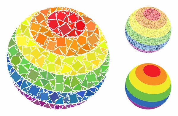 Сфера цветовых полос ЛГБТ-сообщества — стоковый вектор