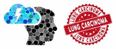 Tehlike Lung Karsinom Mührü ile Mozaik Beyin Fırtınası