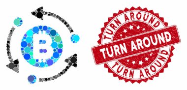 Kolaj Bitcoin Döndürme Okları Tehlike Döndürme Mührü