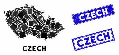Mozaik Çek Haritası ve Tehlike Dikdörtgeni Damgaları