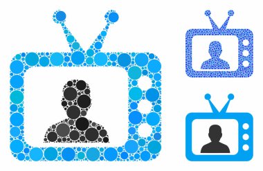 Tv Sözcüsü Çemberlerin Mozaik Simgesi