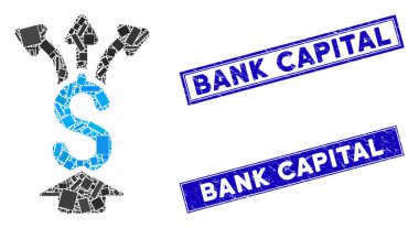 Share Money Mosaic and Scratched Rectangle Watermarks