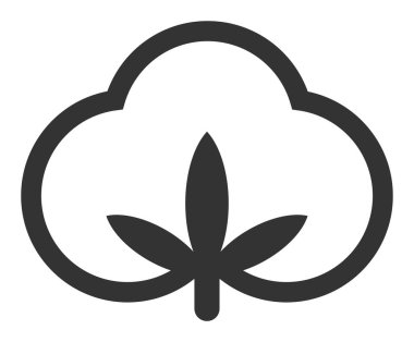 Düz Raster Pamuk Simgesi