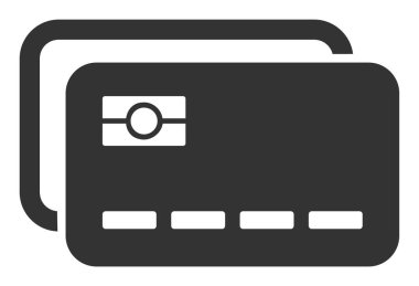 Düz Raster Bankacılık Kartları Simgesi