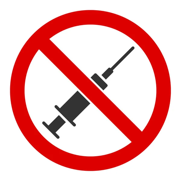 Flat Raster No Syringe Icon — Stock Photo, Image