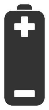 Düz Raster Elektrikli Pil Simgesi