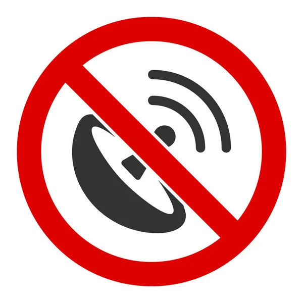 Flat Raster No Radio Transmitter Icon — Stock Photo, Image