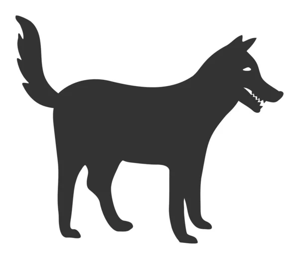 フラットラスター犬アイコン — ストック写真