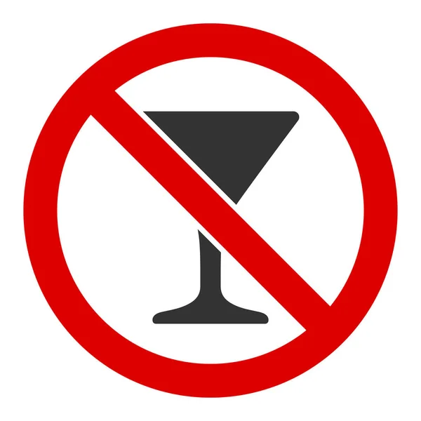 Lapos raszter No Martini Glass ikon — Stock Fotó