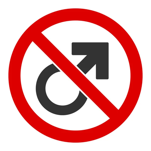 Плоский растровий символ іконка No Male — стокове фото