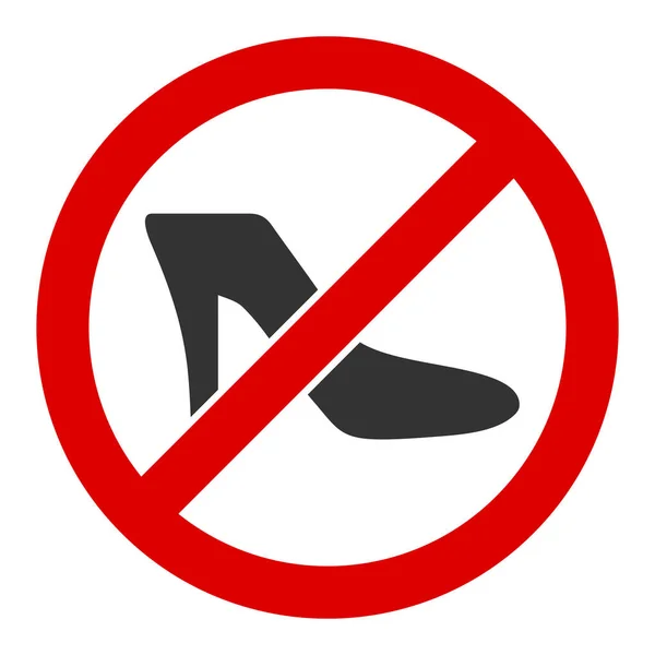 Flat Raster No Lady Shoe Icono —  Fotos de Stock