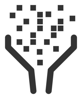 Düz Raster Veri İşleme Hunisi Simgesi