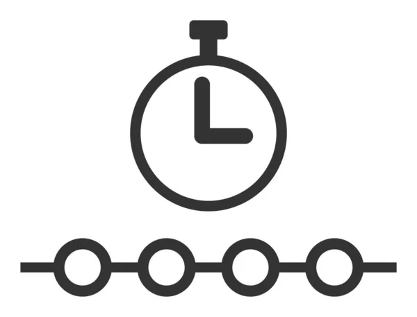 Плоская иконка хронометража — стоковое фото