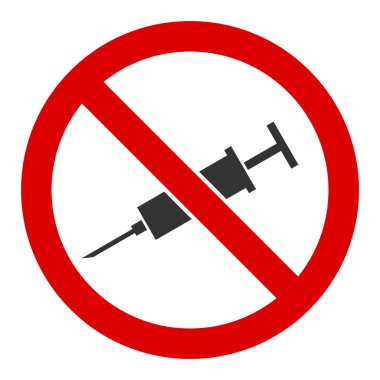 Düz Raster Enjeksiyon Yok Simgesi