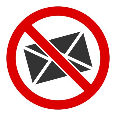 Düz Raster Posta Yok Simgesi