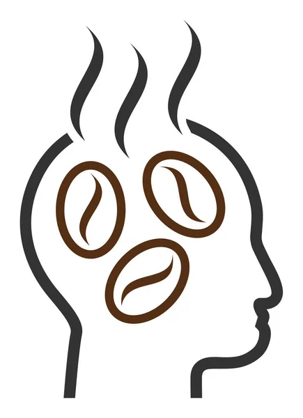 Плоская икона Raster Coffee — стоковое фото