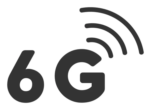 평면 래스터 6G 아이콘 — 스톡 사진