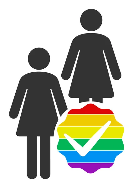 Flat Raster Para Lesbianas icono — Foto de Stock