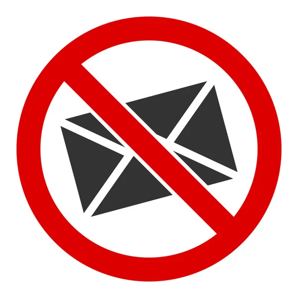 Lapos Raster nincs Mail ikon — Stock Fotó