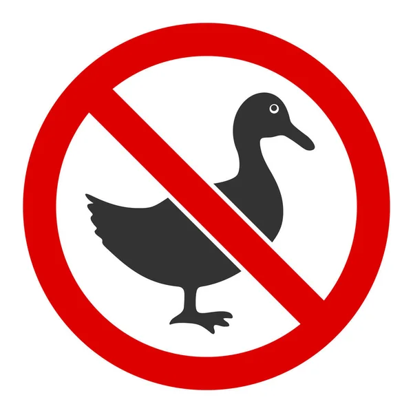 Flat Raster No Duck Icon — Stock Photo, Image