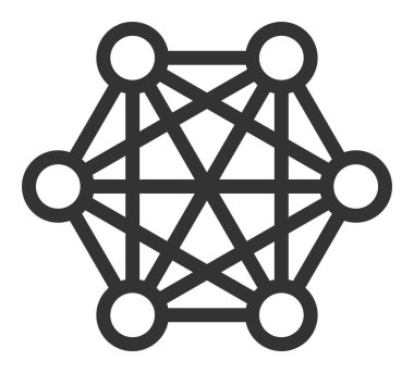 Düz Raster Ağ Bağlantıları Simgesi