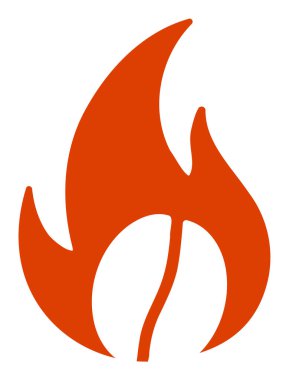 Düz Raster Kavrulmuş Kahve Simgesi