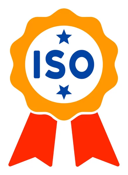 Flat Raster Iso certifierad ikon — Stockfoto