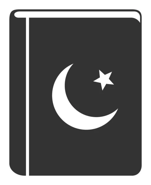 Raster płaski Ikona książki Koran — Zdjęcie stockowe