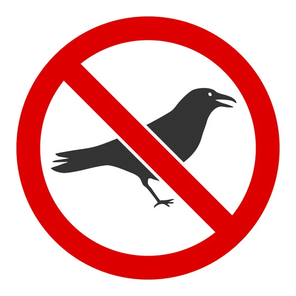 Flat Raster No Crow Icon — Stock Photo, Image