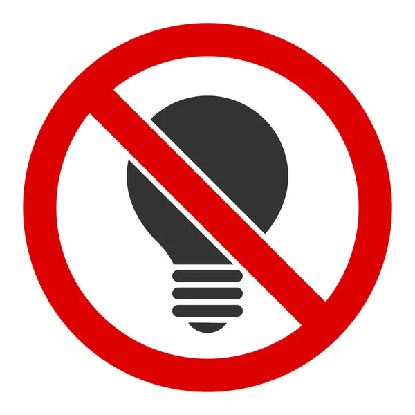 Flat Raster No Electric Bulb Icon — Stock Photo, Image