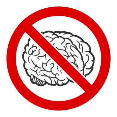 Düz Raster Beyin Simgesi Yok