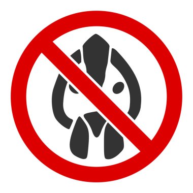 Düz Raster Tavuk Kafası Yok Simgesi