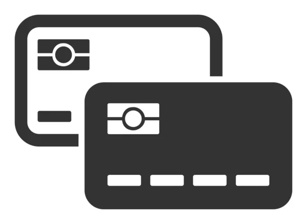 Ikona ploché rastrové kreditní karty — Stock fotografie