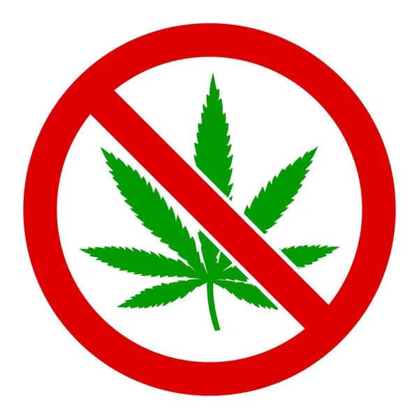 Flat Raster No Marijuana Icon — Stock Photo, Image