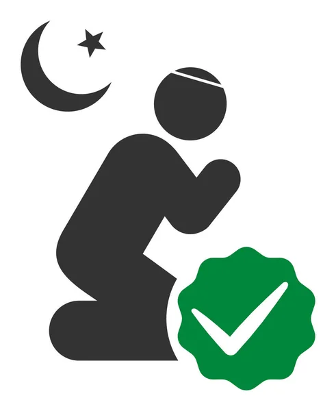 Flat Raster For Muslims Icon — Stock Photo, Image