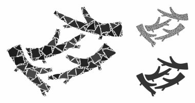 Titreşimli Parçaların Odun Mozaik Simgesi