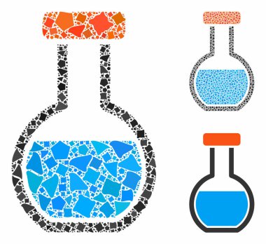 Eşitsiz Ögelerin Yuvarlak Yanıtlama Kompozisyon Simgesi