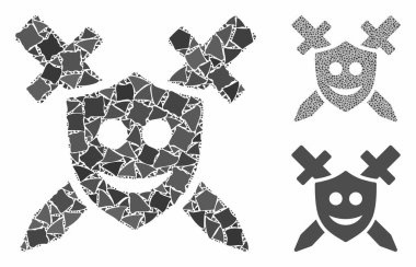 Mutlu Kalkan Tüberküloz Parçalarının Mozaik Simgesi