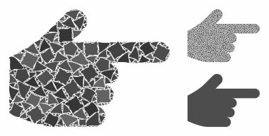 İşaret parmağı Olmayan Elementlerin Mozaik Simgesi