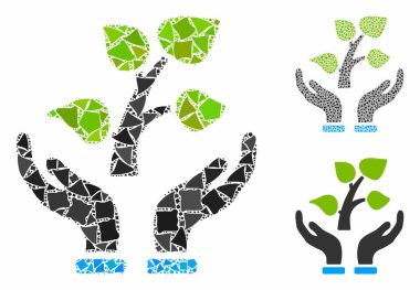 Eko projesi Eşitsiz Parçaların Kompozisyon Simgesi