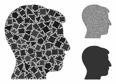 Adam başı Titreşimli elementlerin kompozisyon simgesi