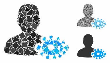 Bakteriyolog Ani Parçaların Mozaik Simgesi