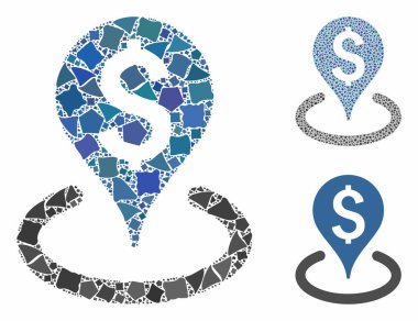 Ragged Pieces 'ın İş Geotargeting Kompozisyon Simgesi