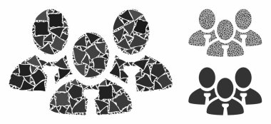 Yönetici grubu Mozaik Eşitsiz Parçalar Simgesi