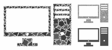 Raggy Ögelerinin Bilgisayar Bileşimi Simgesi