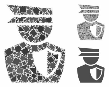 Polis Mozaik Düzensiz Parçalar Simgesi