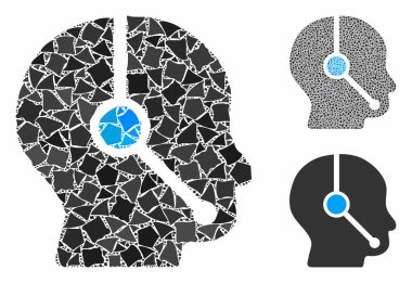 Raggy Ögelerinin Çağrı Merkezi İşlemcisi Kompozisyon Simgesi