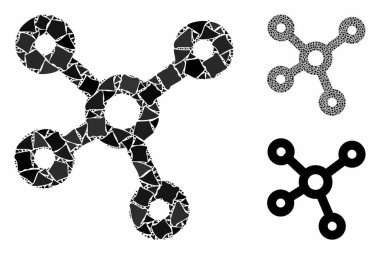 İlişkiler Oluşturulmamış Parçaların Mozaik Simgesi