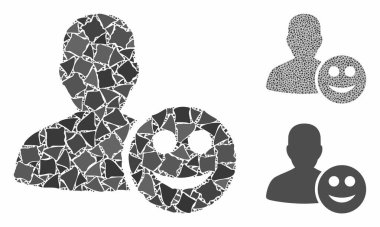 Kullanıcı gülen surat kompozisyonu Eşitsiz Parçaların Simgesi